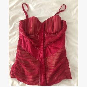 Hot pink corset/bodice type Marciano top